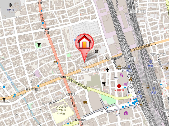 ��ʌ��������܎s��{����ؒ��Q���ڂ̃}���V�����̒n�}