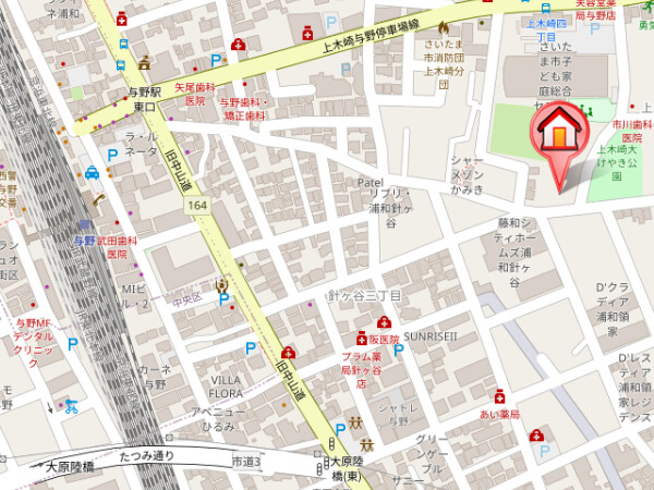 ��ʌ��������܎s�Y�a���؍�S���ڂ̃A�p�[�g�̒n�}