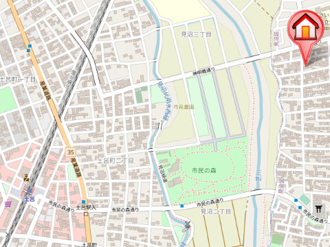 ��ʌ��������܎s�������a�c���Q���ڂ̃}���V�����̒n�}