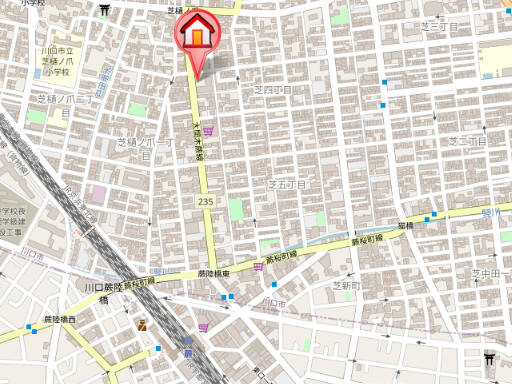 ��ʌ�����s�łS���ڂ̃}���V�����̒n�}