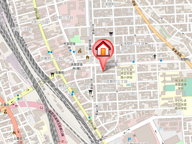 ��ʌ��������܎s��{��g�~���R���ڂ̃}���V�����̒n�}