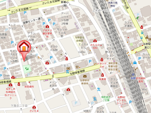 ��ʌ��������܎s�����扺�����R���ڂ̃}���V�����̒n�}