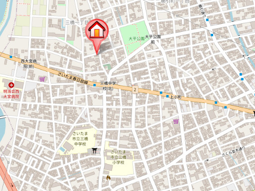 ��ʌ��������܎s��{��O���P���ڂ̃}���V�����̒n�}