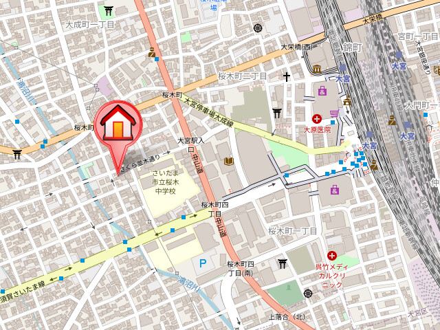 ��ʌ��������܎s��{����ؒ��S���ڂ̃}���V�����̒n�}