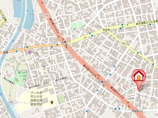 ��ʌ��������܎s��{��O���R���ڂ̃A�p�[�g�̒n�}