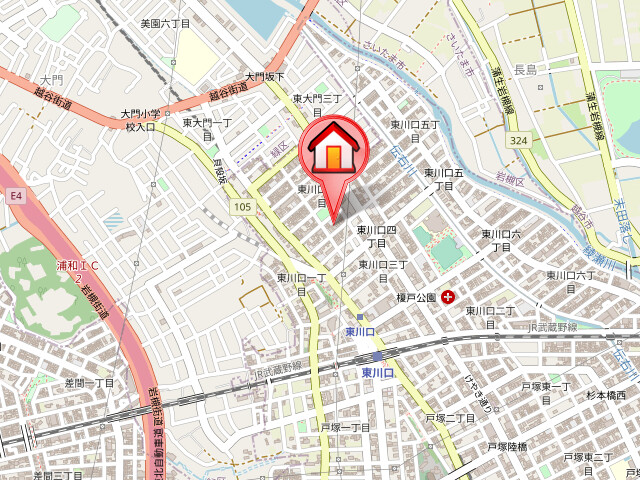 ��ʌ�����s������S���ڂ̃}���V�����̒n�}