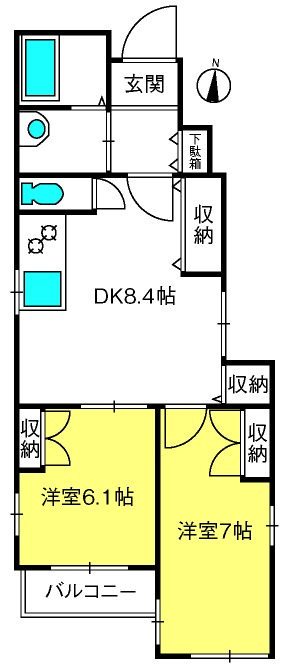 ��ʌ�����s��؂Q���ڂ̃A�p�[�g�̊Ԏ�