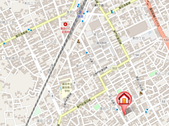 ��ʌ��@�c�s�n���P���ڂ̃}���V�����̒n�}