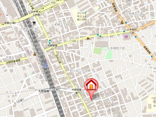 ��ʌ��������܎s�Y�a��j���J�Q���ڂ̃A�p�[�g�̒n�}