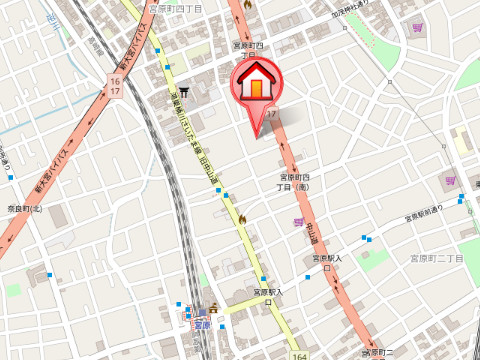 ��ʌ��������܎s�k��{�����S���ڂ̃A�p�[�g�̒n�}