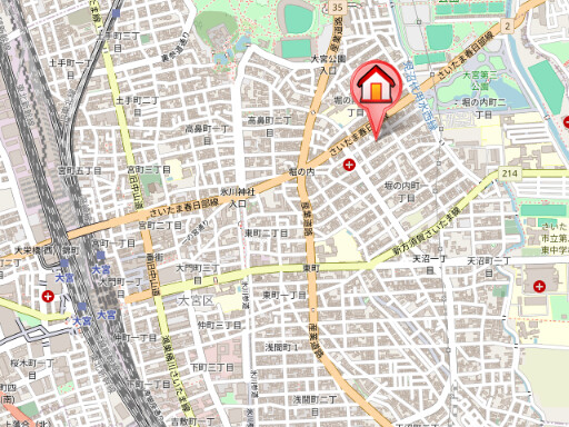 ��ʌ��������܎s��{��x�̓����Q���ڂ̃}���V�����̒n�}