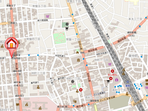 ��ʌ��������܎s�Y�a�撇���S���ڂ̃A�p�[�g�̒n�}