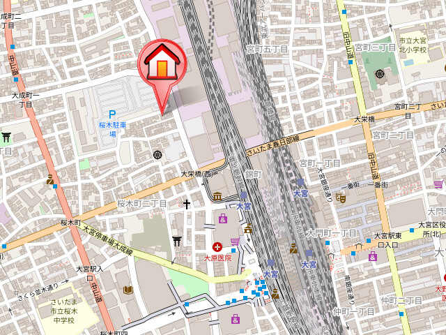 ��ʌ��������܎s��{����ؒ��Q���ڂ̃}���V�����̒n�}