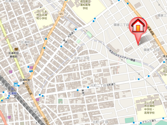 ��ʌ��������܎s�Y�a��̉ƂP���ڂ̃}���V�����̒n�}