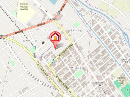 ��ʌ��������܎s�΋擌���Q���ڂ̃}���V�����̒n�}