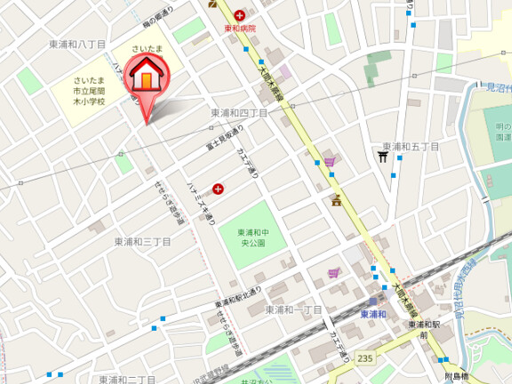 ��ʌ��������܎s�΋擌�Y�a�R���ڂ̃}���V�����̒n�}