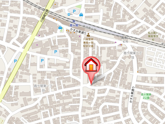 ��ʌ���z�s���P�֓��Q���ڂ̃A�p�[�g�̒n�}