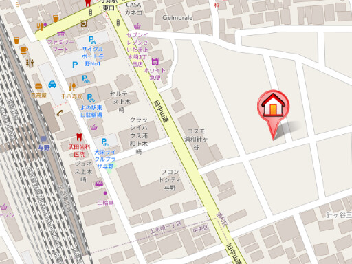 ��ʌ��������܎s�Y�a��j���J�R���ڂ̃}���V�����̒n�}