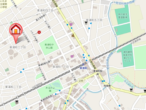 ��ʌ��������܎s�΋擌�Y�a�R���ڂ̃}���V�����̒n�}