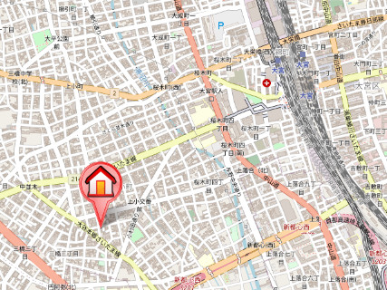 ��ʌ��������܎s��{��㏬���̃}���V�����̒n�}