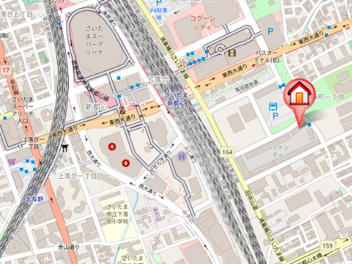 ��ʌ��������܎s��{��k�ܒ��P���ڂ̃}���V�����̒n�}