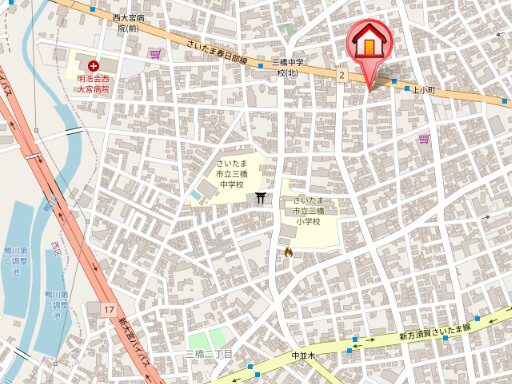 ��ʌ��������܎s��{��O���P���ڂ̃A�p�[�g�̒n�}