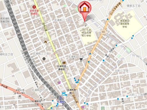 ��ʌ��������܎s�Y�a��k�Y�a�Q���ڂ̃A�p�[�g�̒n�}