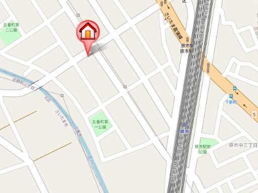 ��ʌ�����s�ܔԒ��̃A�p�[�g�̒n�}