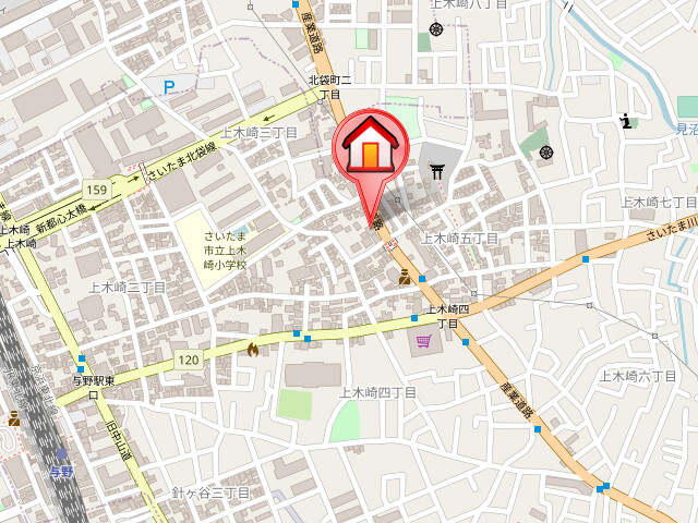 ��ʌ��������܎s�Y�a���؍�R���ڂ̃}���V�����̒n�}