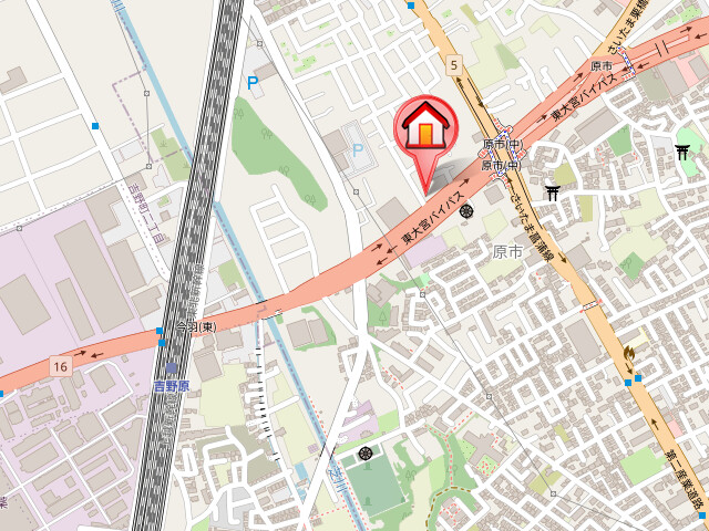 ��ʌ�����s�厚���s�̃A�p�[�g�̒n�}