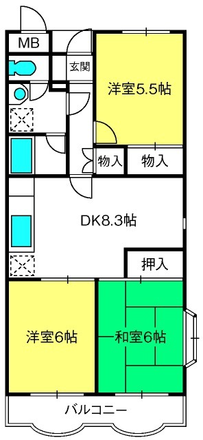 ��ʌ�����s�˒˂R���ڂ̃}���V�����̊Ԏ�