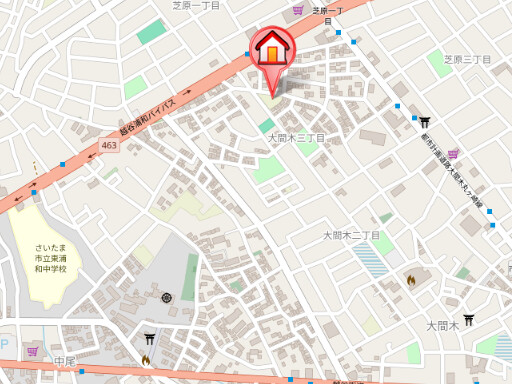 ��ʌ��������܎s�΋��Ԗ؂R���ڂ̃}���V�����̒n�}