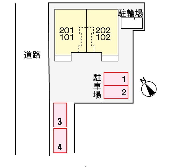 ��ʌ������s�V�����X���ڂ̃A�p�[�g�̒n�}