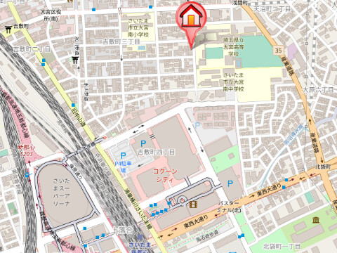 ��ʌ��������܎s��{��g�~���R���ڂ̃A�p�[�g�̒n�}