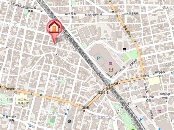 ��ʌ�����s������S���ڂ̃}���V�����̒n�}