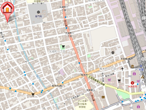 ��ʌ��������܎s��{��������P���ڂ̃}���V�����̒n�}