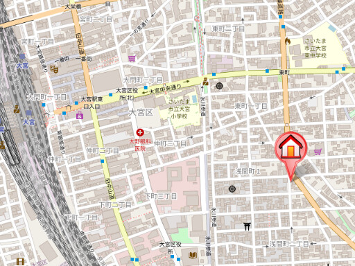 ��ʌ��������܎s��{���Ԓ��P���ڂ̃A�p�[�g�̒n�}