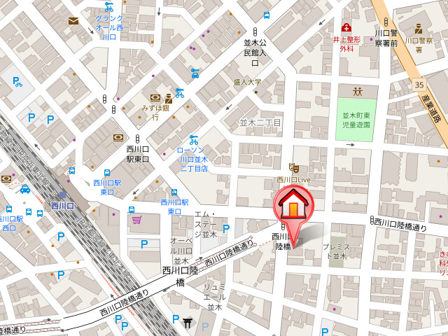 ��ʌ�����s���؂Q���ڂ̃}���V�����̒n�}