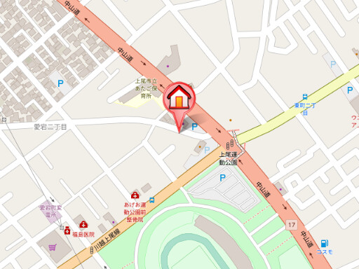 ��ʌ�����s�����Q���ڂ̃A�p�[�g�̒n�}