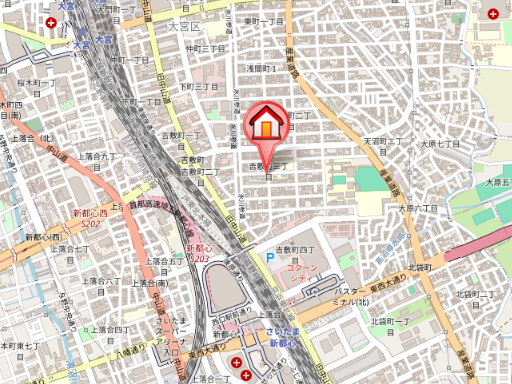 ��ʌ��������܎s��{��g�~���R���ڂ̃}���V�����̒n�}