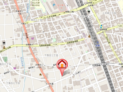 ��ʌ��������܎s�����扺�����Q���ڂ̃}���V�����̒n�}