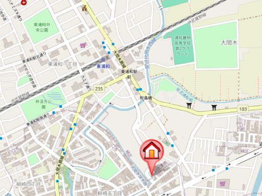 ��ʌ��������܎s�΋�厚��Ԗ؂̃}���V�����̒n�}