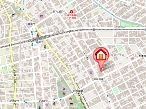 ��ʌ�����s�˒˓��P���ڂ̃}���V�����̒n�}