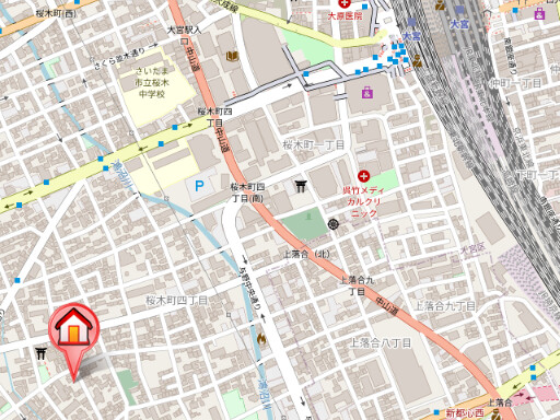 ��ʌ��������܎s��{��㏬���̃A�p�[�g�̒n�}