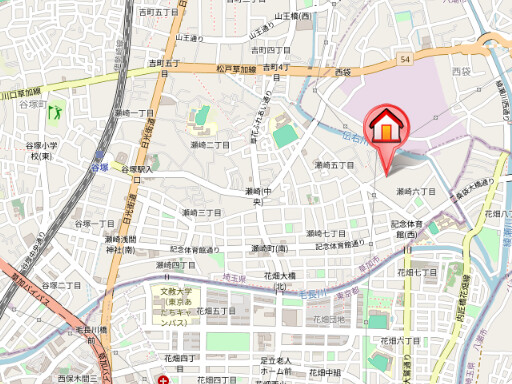 ��ʌ������s����U���ڂ̃}���V�����̒n�}