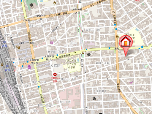 ��ʌ��������܎s��{�擌���P���ڂ̃}���V�����̒n�}