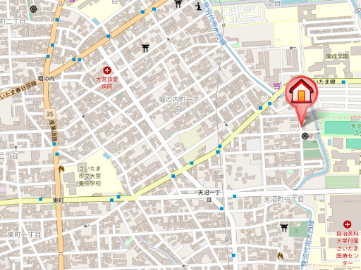 ��ʌ��������܎s��{��V�����P���ڂ̃A�p�[�g�̒n�}