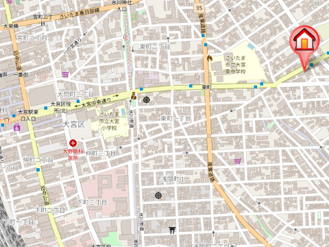 ��ʌ��������܎s��{��V�����P���ڂ̃A�p�[�g�̒n�}