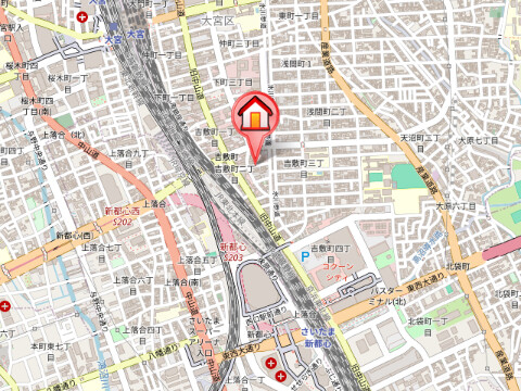 ��ʌ��������܎s��{��g�~���Q���ڂ̃}���V�����̒n�}